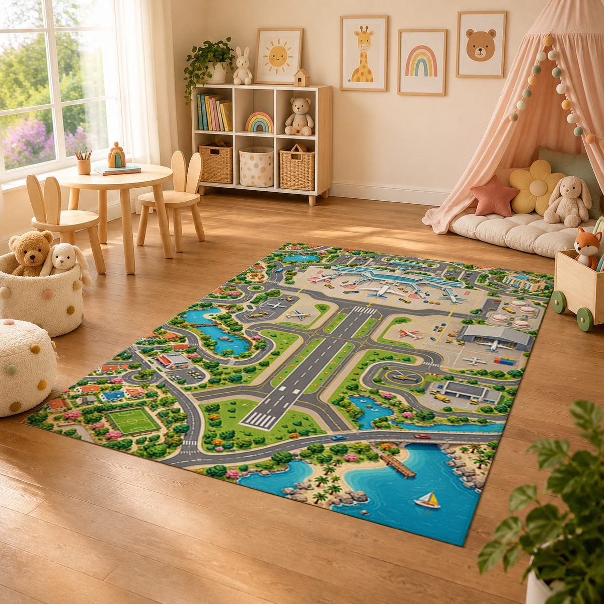 MyCity Airport play rug lifestyle room scene