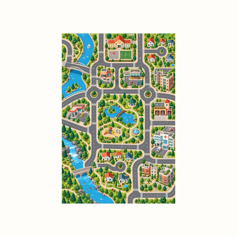Mycity Classic Play Rug flat design