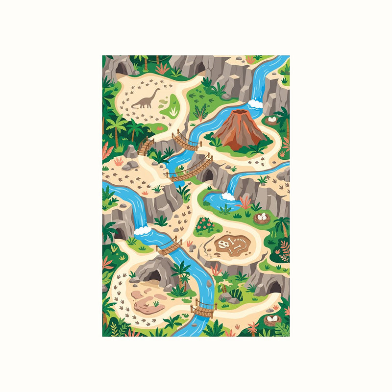 Mystic Dino Play Rug flat design
