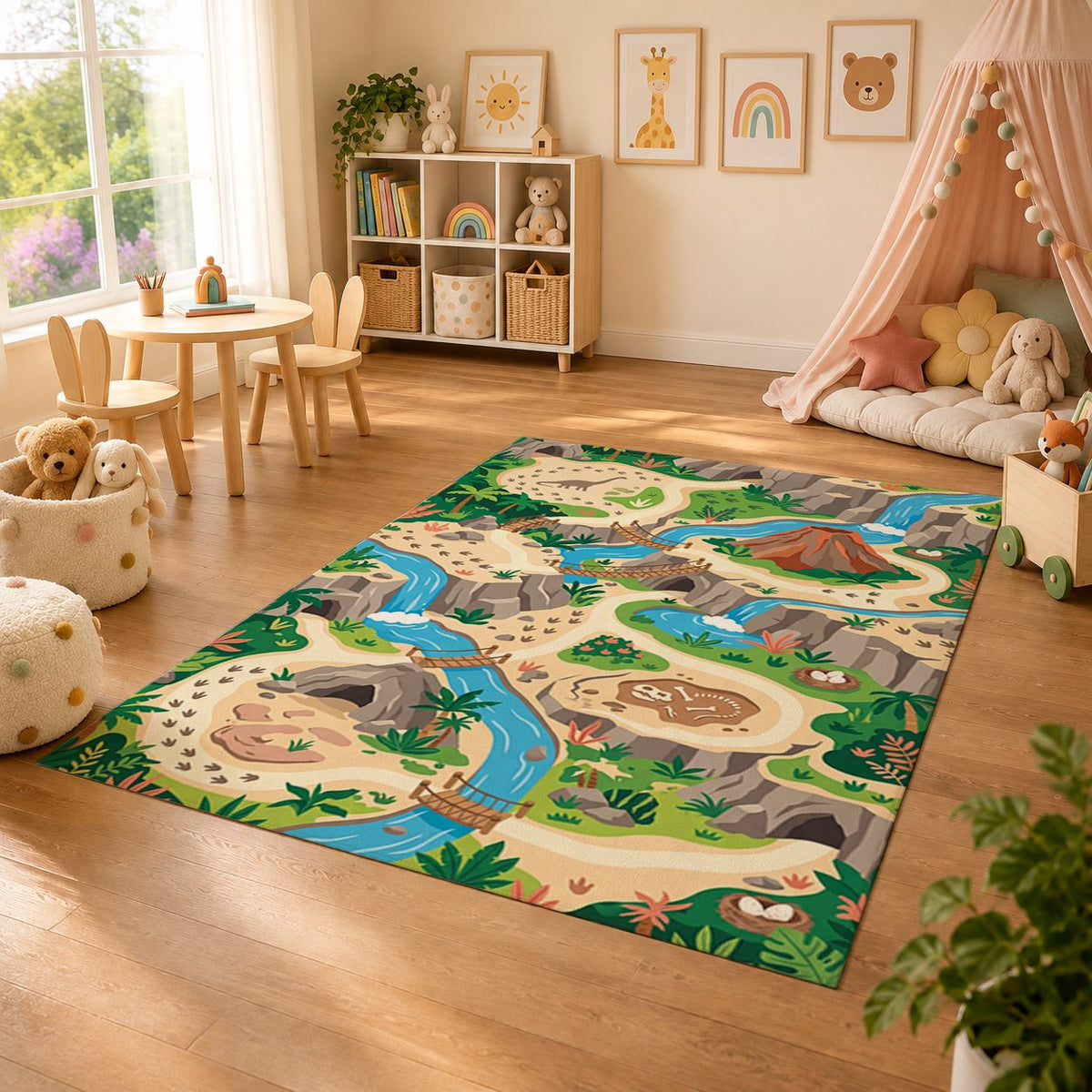 Mystic Dino Play Rug lifestyle room scene